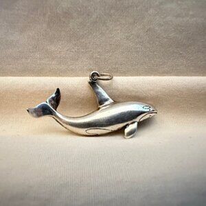 Sterling Silver Orca Necklace Pendant